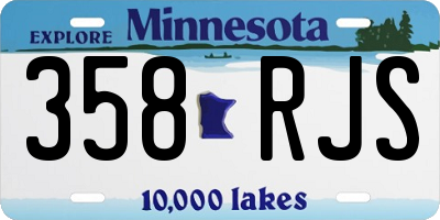 MN license plate 358RJS