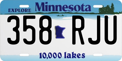 MN license plate 358RJU