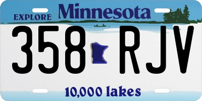 MN license plate 358RJV