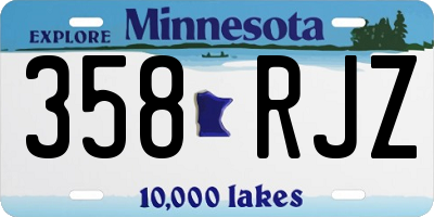 MN license plate 358RJZ