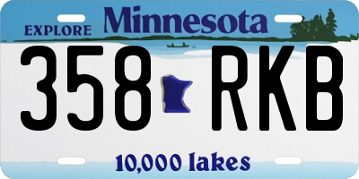 MN license plate 358RKB