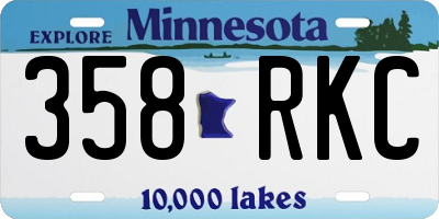 MN license plate 358RKC
