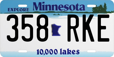 MN license plate 358RKE