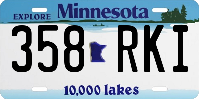 MN license plate 358RKI