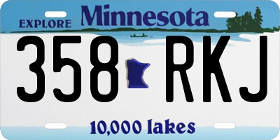 MN license plate 358RKJ