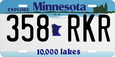 MN license plate 358RKR