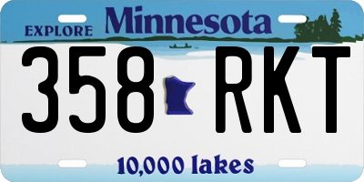MN license plate 358RKT