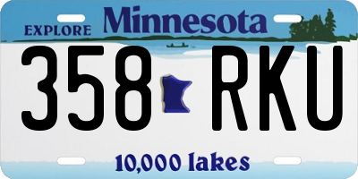 MN license plate 358RKU