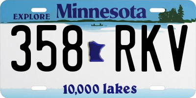 MN license plate 358RKV