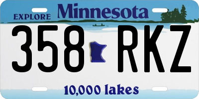 MN license plate 358RKZ