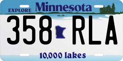 MN license plate 358RLA