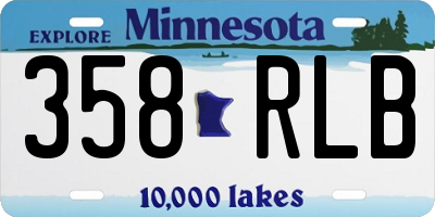 MN license plate 358RLB