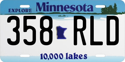 MN license plate 358RLD