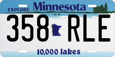 MN license plate 358RLE