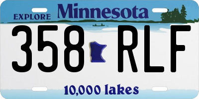 MN license plate 358RLF