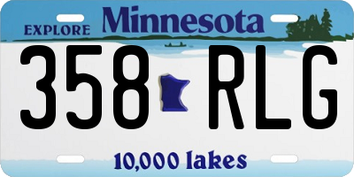 MN license plate 358RLG