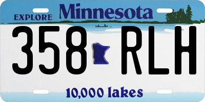 MN license plate 358RLH