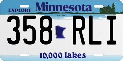 MN license plate 358RLI