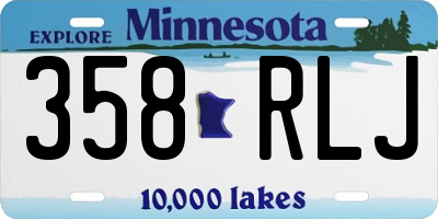 MN license plate 358RLJ