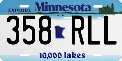 MN license plate 358RLL
