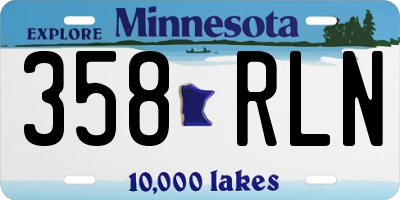 MN license plate 358RLN