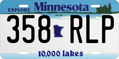 MN license plate 358RLP