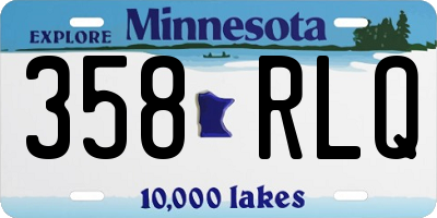 MN license plate 358RLQ