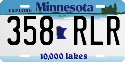 MN license plate 358RLR