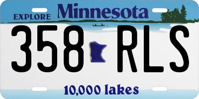 MN license plate 358RLS