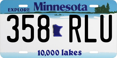 MN license plate 358RLU
