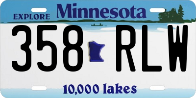 MN license plate 358RLW