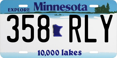 MN license plate 358RLY