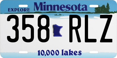 MN license plate 358RLZ