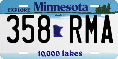MN license plate 358RMA