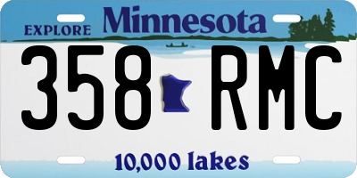 MN license plate 358RMC