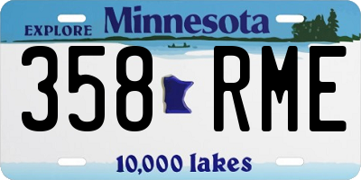 MN license plate 358RME
