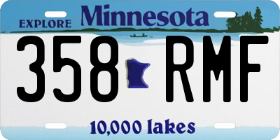 MN license plate 358RMF