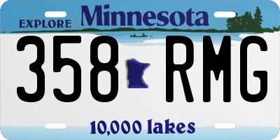 MN license plate 358RMG