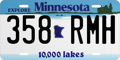 MN license plate 358RMH