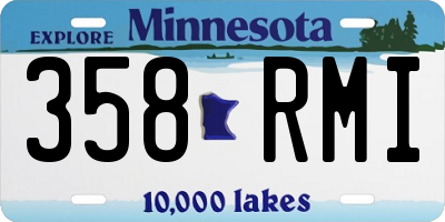 MN license plate 358RMI