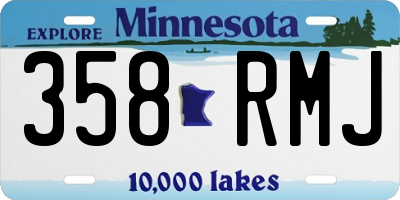 MN license plate 358RMJ