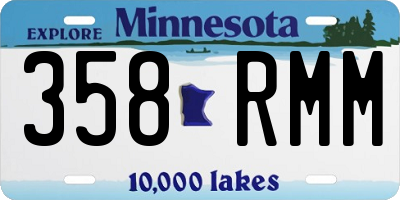MN license plate 358RMM