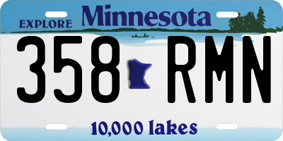 MN license plate 358RMN