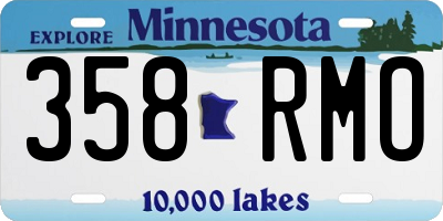 MN license plate 358RMO