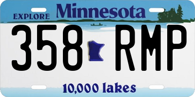 MN license plate 358RMP