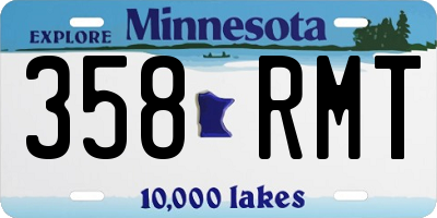 MN license plate 358RMT