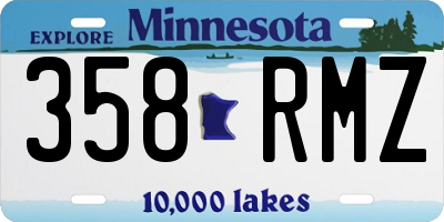 MN license plate 358RMZ