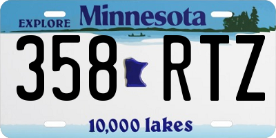 MN license plate 358RTZ
