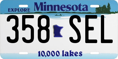 MN license plate 358SEL