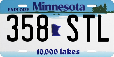 MN license plate 358STL